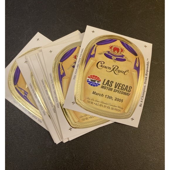 Crown Royal Las Vegas Motor Speedway NASCAR 3/13/25 Lot of 23 Sticker Decals Vtg - Picture 1 of 5